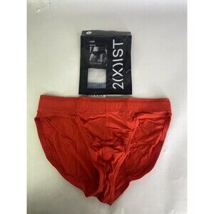 2xist Luxe Modal Low Rise Brief Underwear Endangered Red Mens Size S